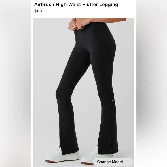 Alo Yoga Airbrush High Waist Flutter Leggings Full Length - Picture 4 of 8